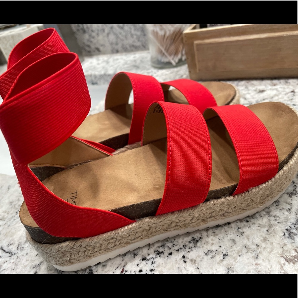 Red espadrilles